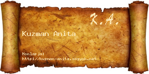 Kuzman Anita névjegykártya